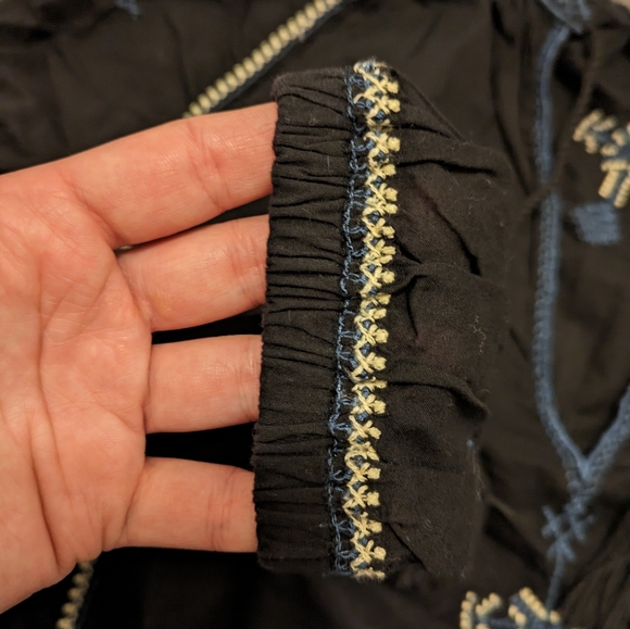 Embroidered Navy Blue Top - Picture 2 of 6